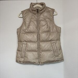 Ariat Vest Women's L Tan Puffer Down Insulated Full Zip Outdoors Ranch Western